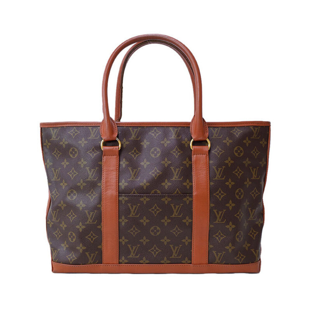 Louis Vuitton Monogram Sac Weekend Tote Bag Brown